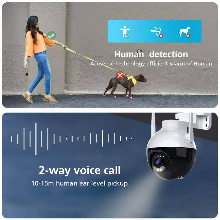 A18 4MP HD Wireless WiFi Smart Surveillance Camera, Specification:EU Plug
