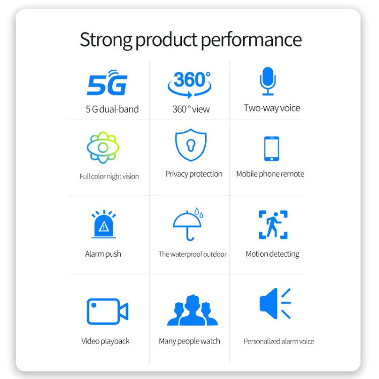 QX65 2MP HD IP66 Waterproof 5G Dual Band Wireless WiFi Camera, Specification:AU Plug