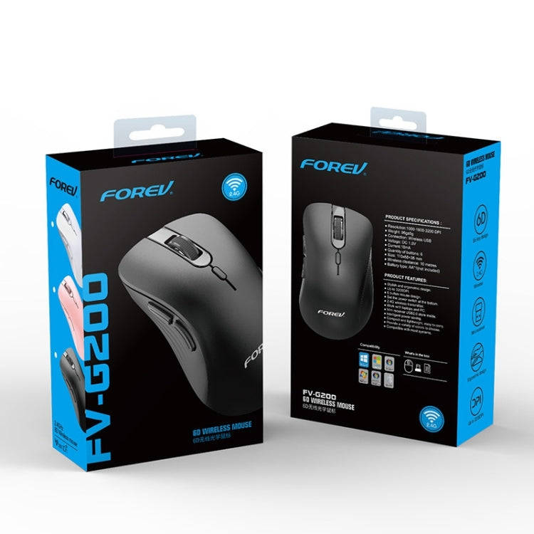 FOREV FV-G200 Wireless Ergonomic Vertical Side Button Mouse(Milk Tea Color)
