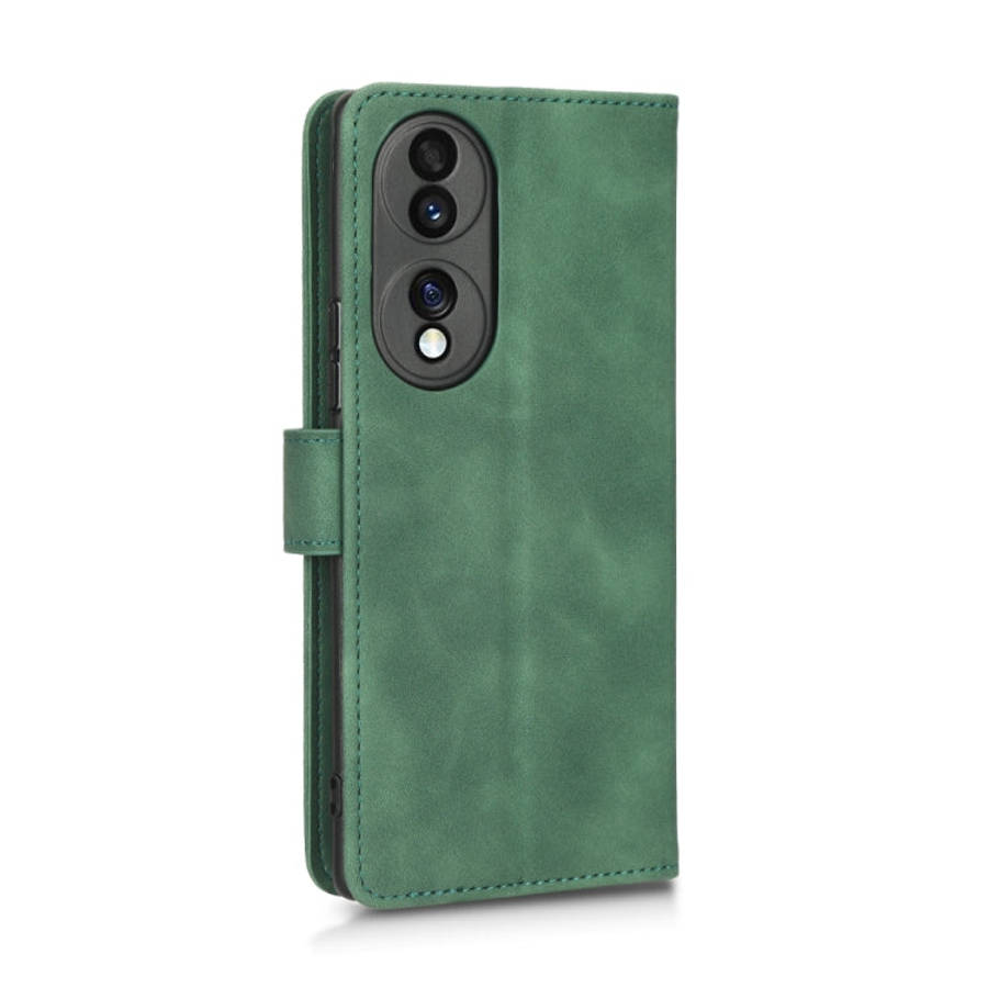 For Honor 70 5G Skin Feel Magnetic Flip Leather Phone Case(Green)