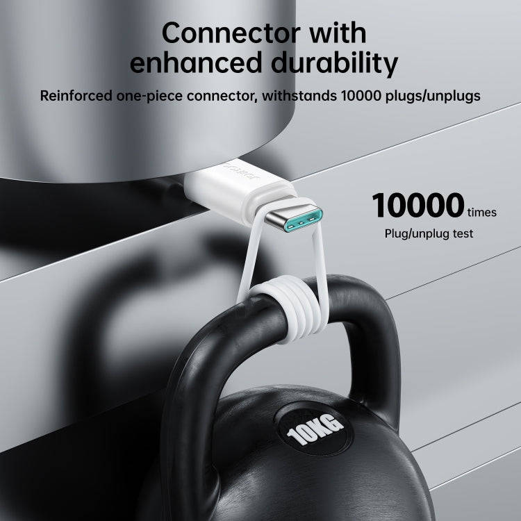 JOYROOM S-UC027A9 3A USB to USB-C/Type-C Fast Charging Data Cable, Length: 2m(White)