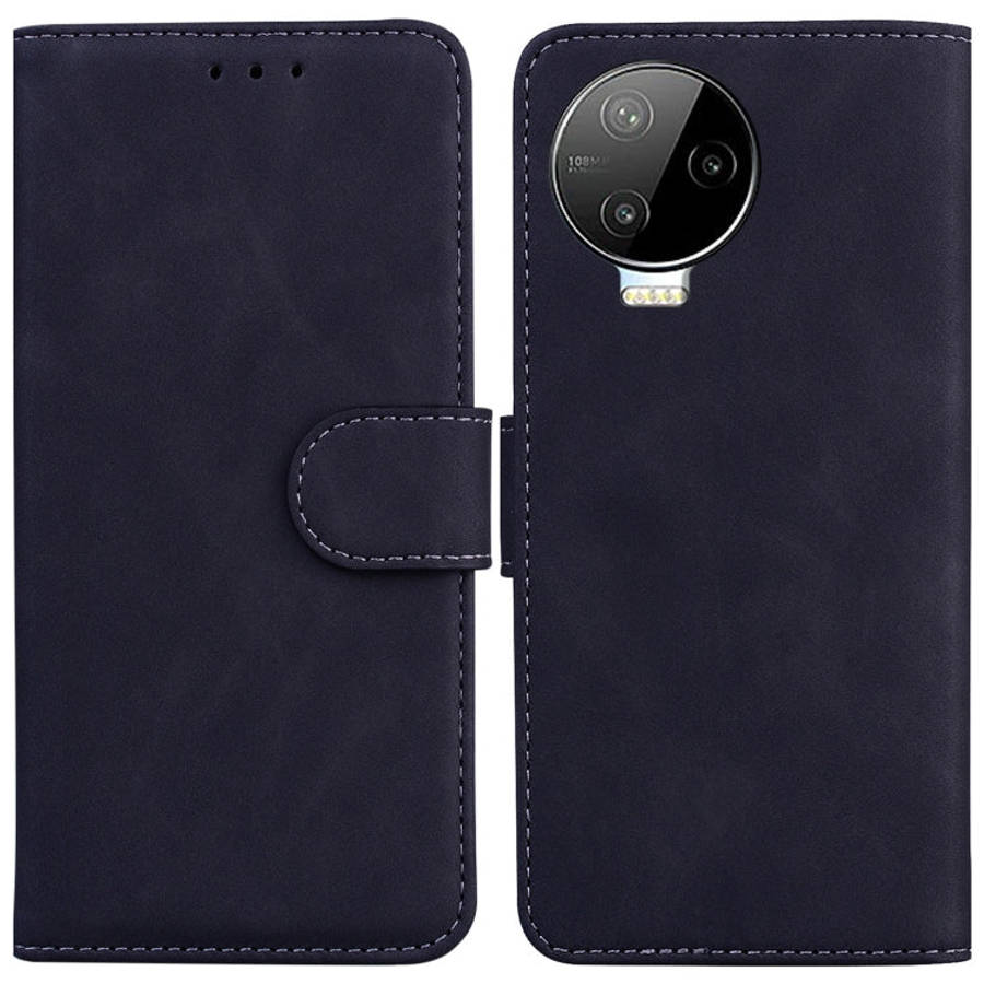 For Infinix Note 12 Pro 4G Skin Feel Pure Color Flip Leather Phone Case(Black)