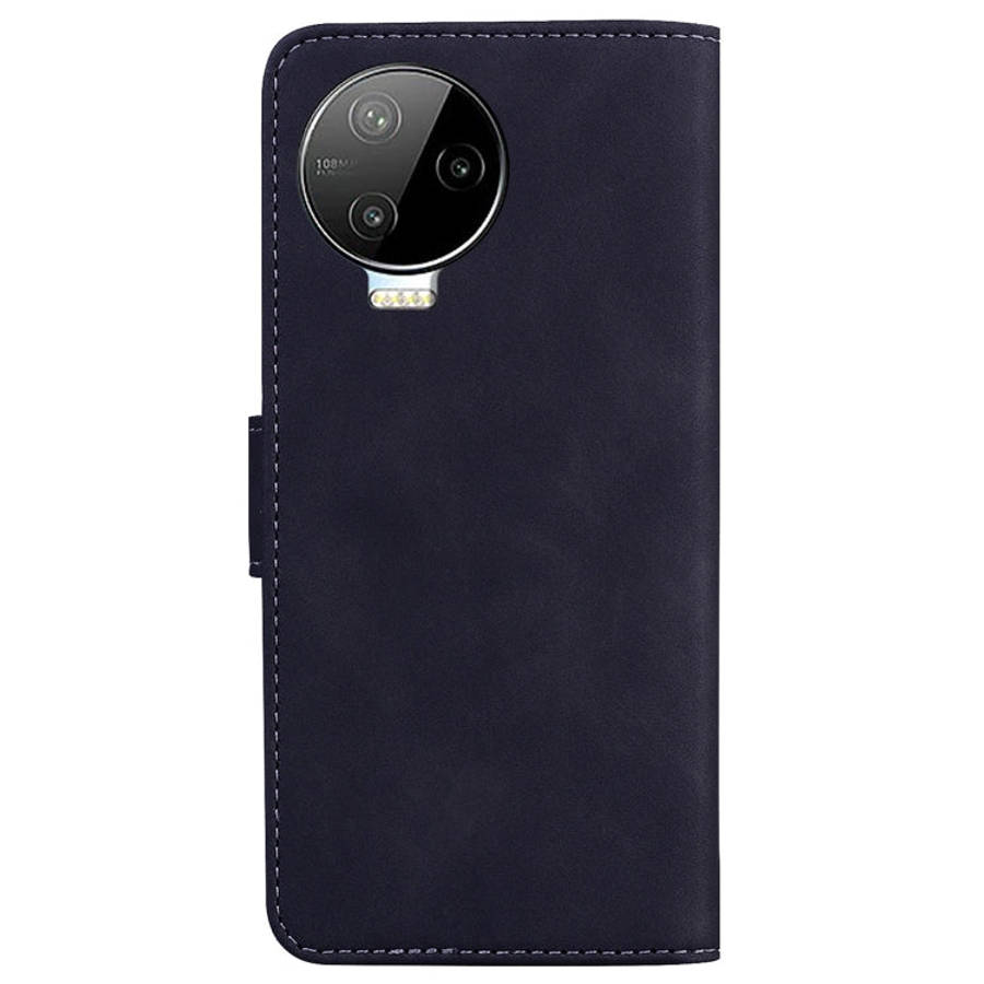 For Infinix Note 12 Pro 4G Skin Feel Pure Color Flip Leather Phone Case(Black)