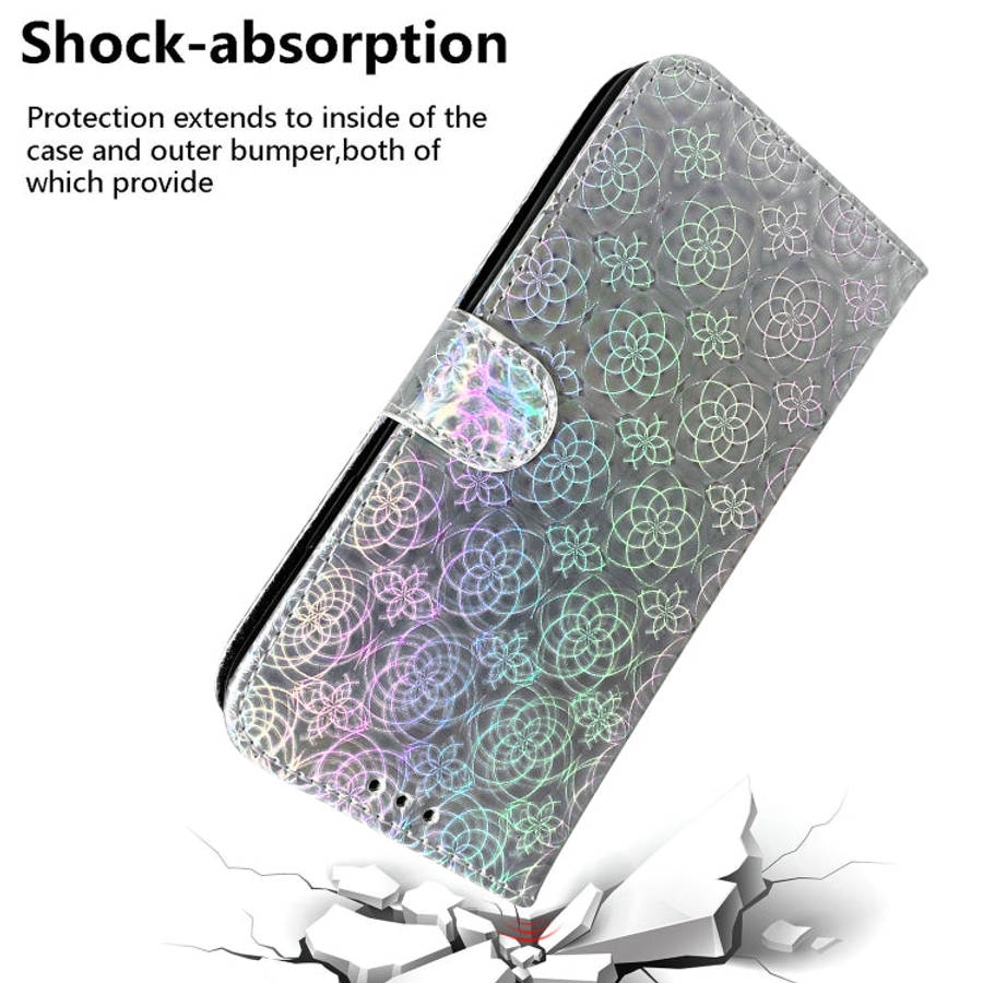 For Infinix Hot 12 Pro Colorful Magnetic Buckle Leather Phone Case(Silver)