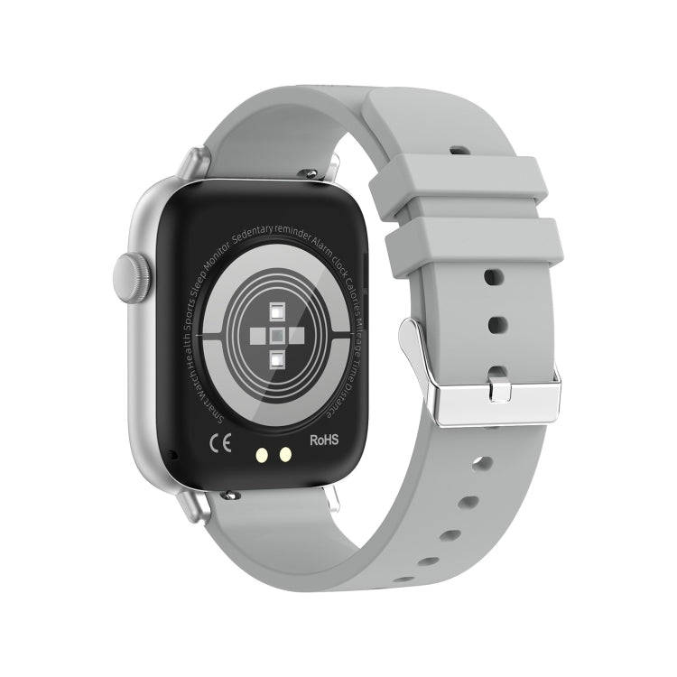 T49 1.9 inch HD Square Screen Smart Watch Supports Heart Rate Monitoring/Bluetooth Calling(Silver...