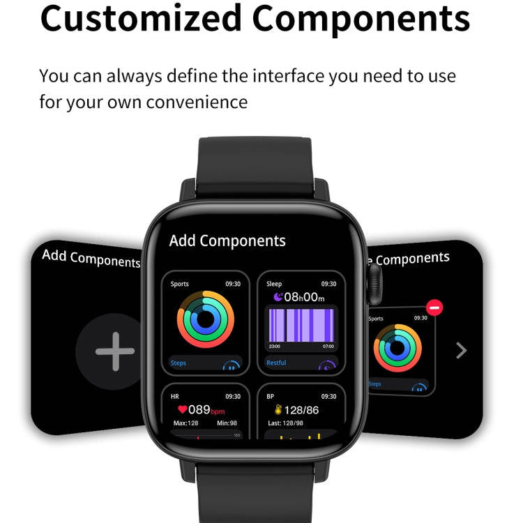T49 1.9 inch HD Square Screen Smart Watch Supports Heart Rate Monitoring/Bluetooth Calling(Silver...