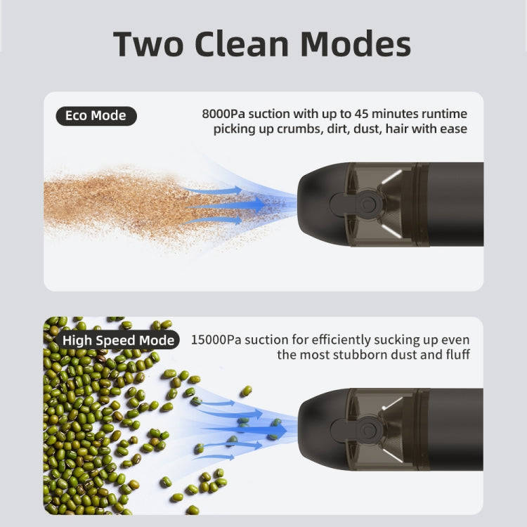 F35 15000Pa Cordless Handheld Car Vacuum Cleaner(Black)