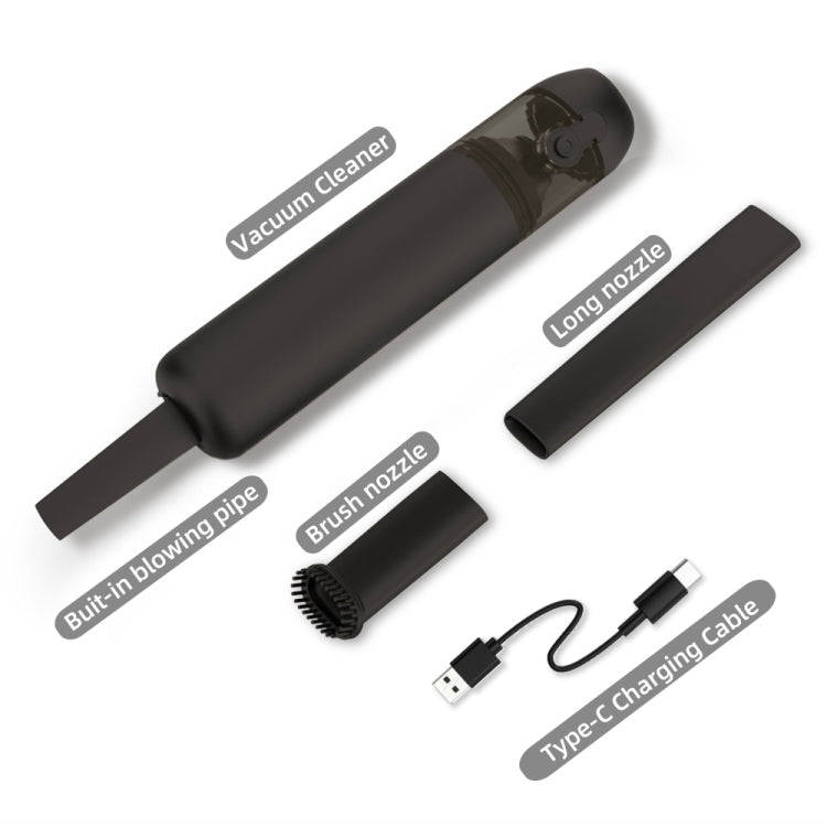 F35 15000Pa Cordless Handheld Car Vacuum Cleaner(Black)
