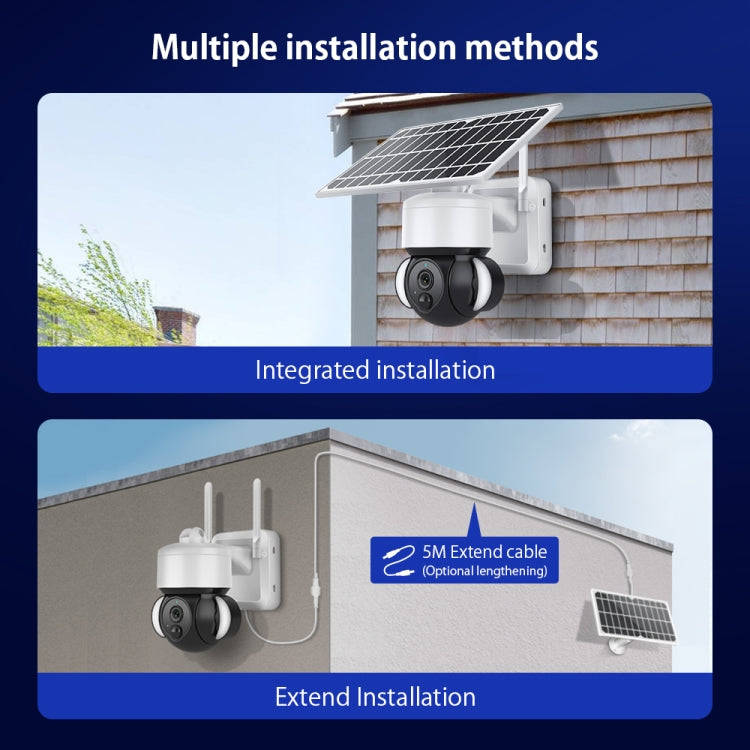 ST-S518-2M-TY 2.4G Wifi Solar Battery Powered Floodlight PTZ Camera with  PIR Human Detection