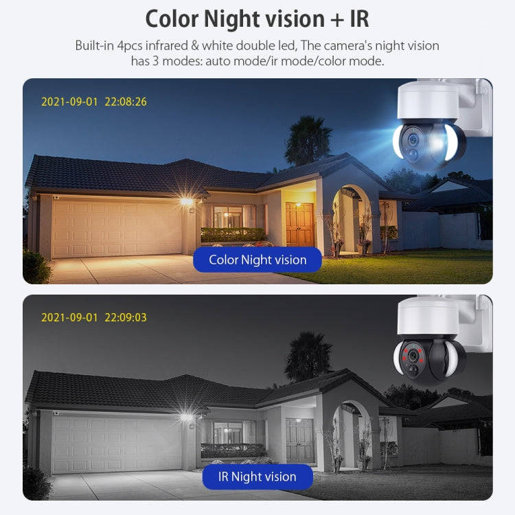 ST-S518-2M-TY 2.4G Wifi Solar Battery Powered Floodlight PTZ Camera with  PIR Human Detection