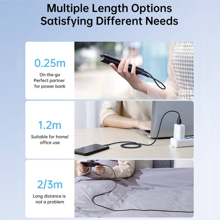 JOYROOM 100W Type-C to Type-C Surpass Series Fast Charging Data Cable, Length:2m(White)