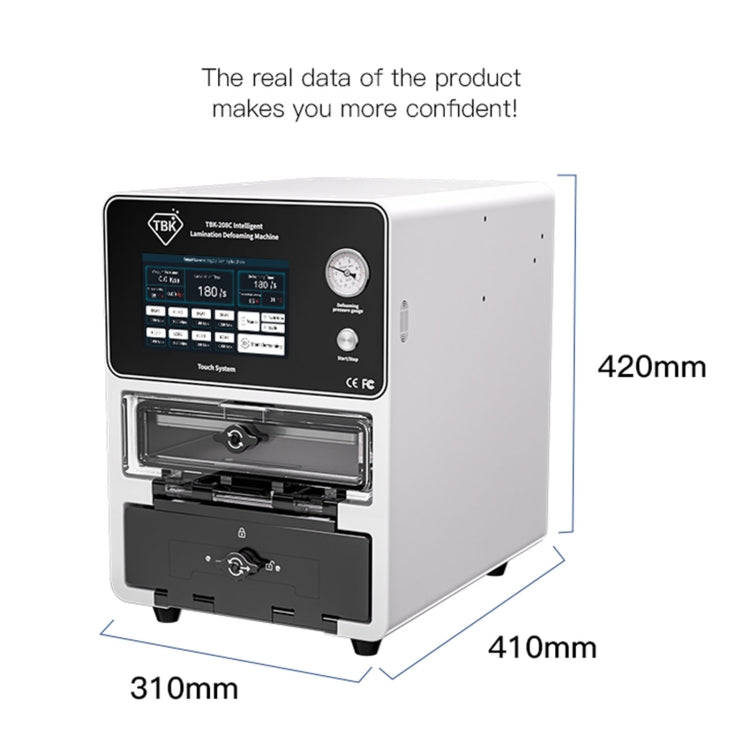 TBK 208C 15-inch Curved Screen Laminating and Defoaming Machine, Plug:EU Plug