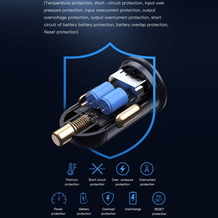 TOTUDESIGN 30W Car Fast Charging, Interface:USB-A + USB-C / Type-C