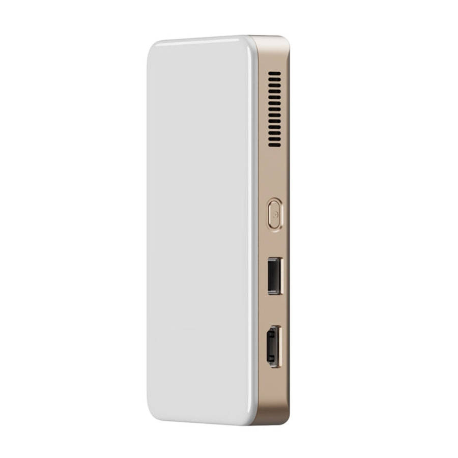 S90 DLP Android 9.0 1GB+8GB 4K Mini WiFi Smart Projector, Power Plug:AU Plug(White)