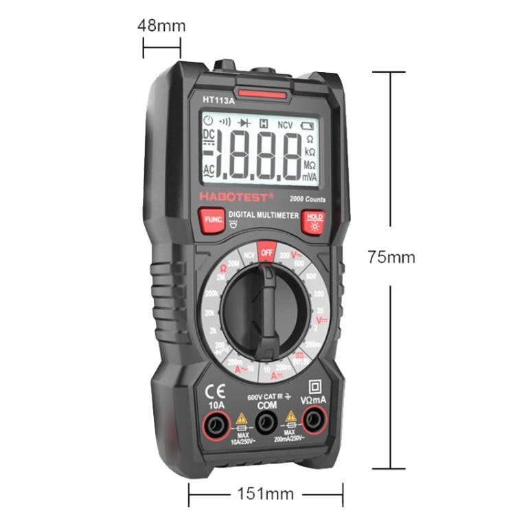 HABOTEST HT113C Automatic Range High-precision Digital Multimeter