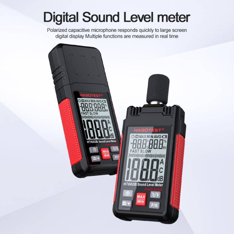 HABOTEST HT602B Multifunctional Digital Display Noise Decibel Tester