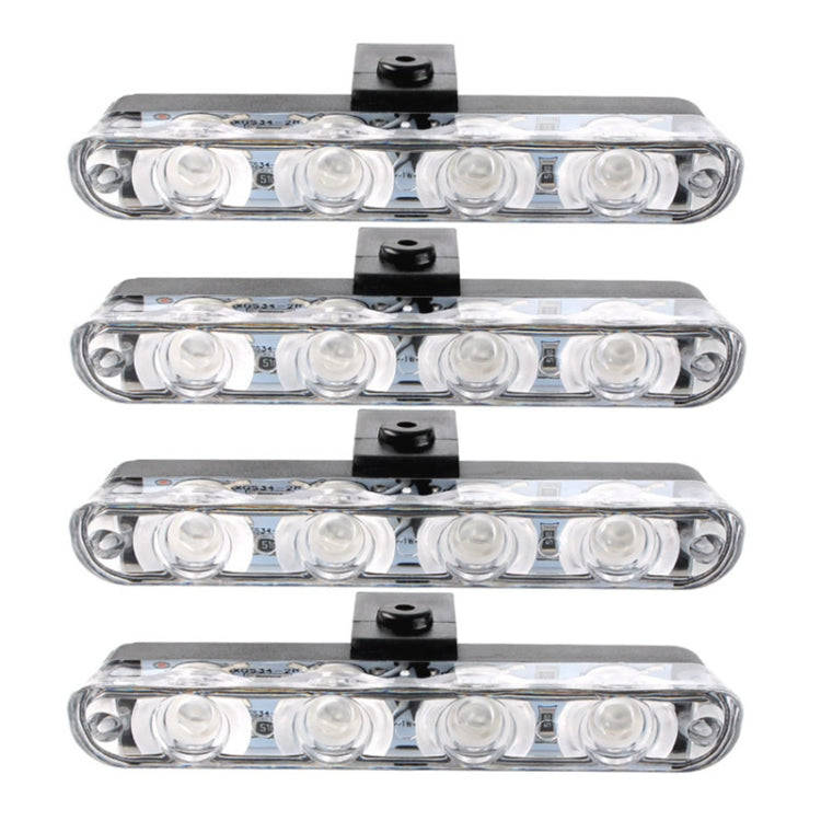 4 in 1 Car 16LEDs Grille Flash Lights Warning Lights with Wireless Remote Control(Blue)