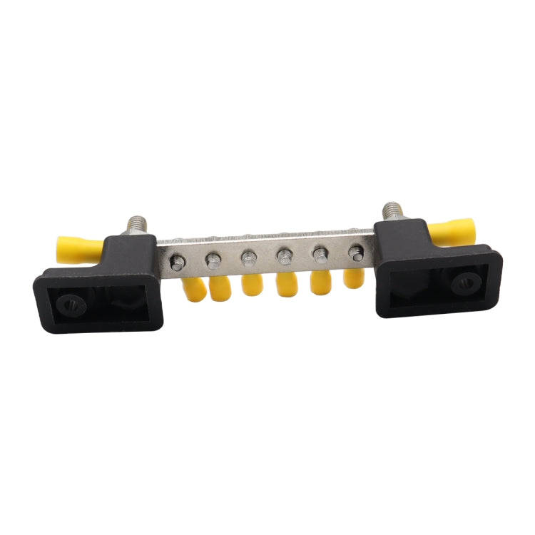 CP-3050 150A 12-48V RV Yacht 6-way Busbar with 8pcs Terminals(Black)