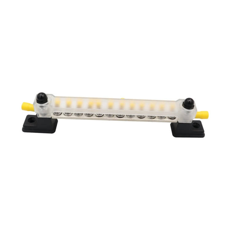 CP-3051 150A 12-48V RV Yacht 12-way Busbar with 14pcs Terminals(Black)