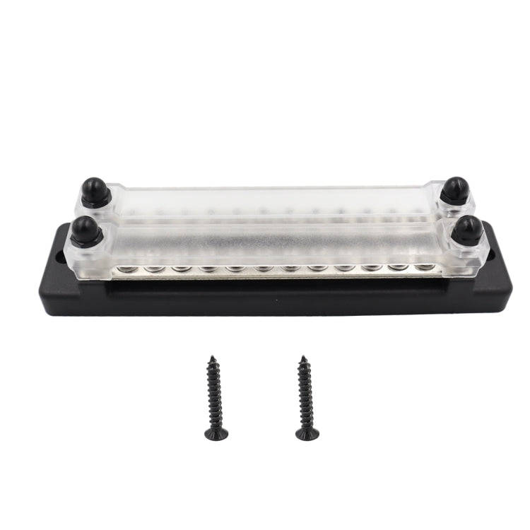 CP-3023-02 150A 12-48V RV Yacht Double-row 12-way Busbar(Black)
