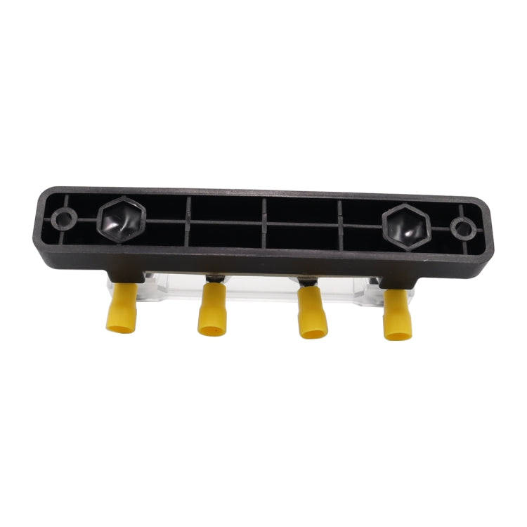 CP-3119 150A 12-48V RV Yacht Single-row 2-way Busbar with 4pcs Terminals(Black)