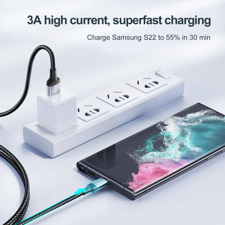 JOYROOM S-UC027A10 Extraordinary Series 3A USB-A to USB-C / Type-C Fast Charging Data Cable, Cabl...