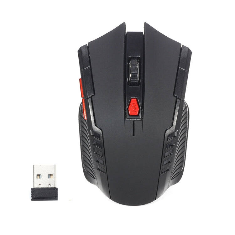 6-keys 2.4G 1600DPI Three-speed Adjustable Wireless Office Mouse(Black)