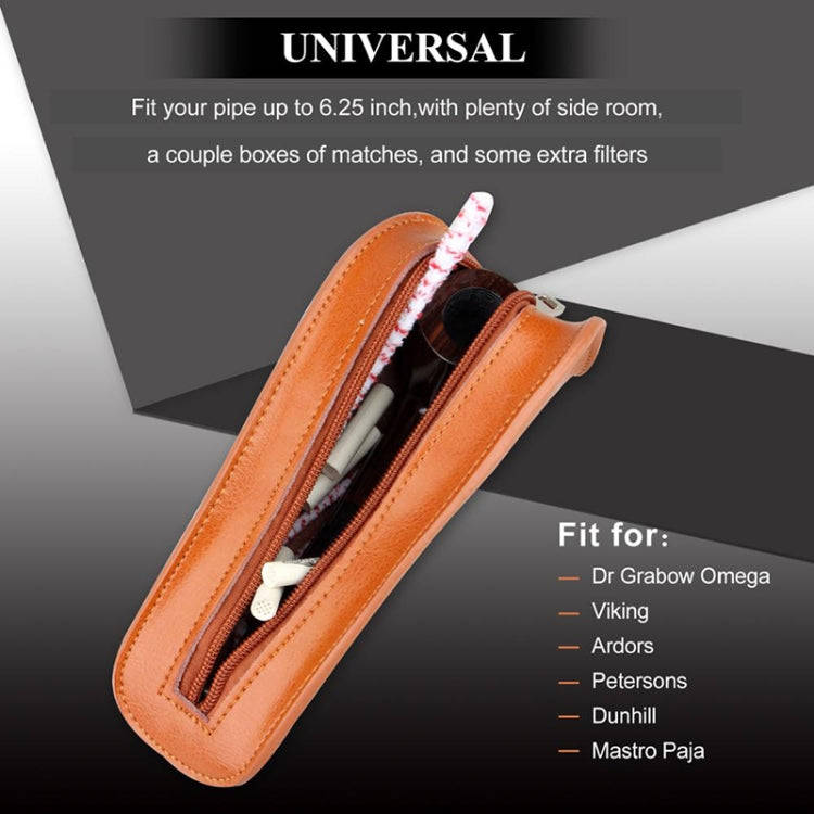 FIREDOG CL53 Portable Leather Smoking Set Smoking Bag(Light Brown)