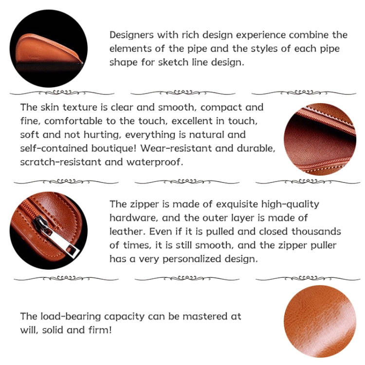 FIREDOG CL53 Portable Leather Smoking Set Smoking Bag(Light Brown)