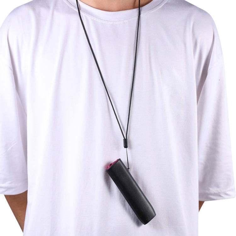 For IQOS ILUMA ONE Leather + TPU Electronic Cigarette Case with Lanyard(Black)