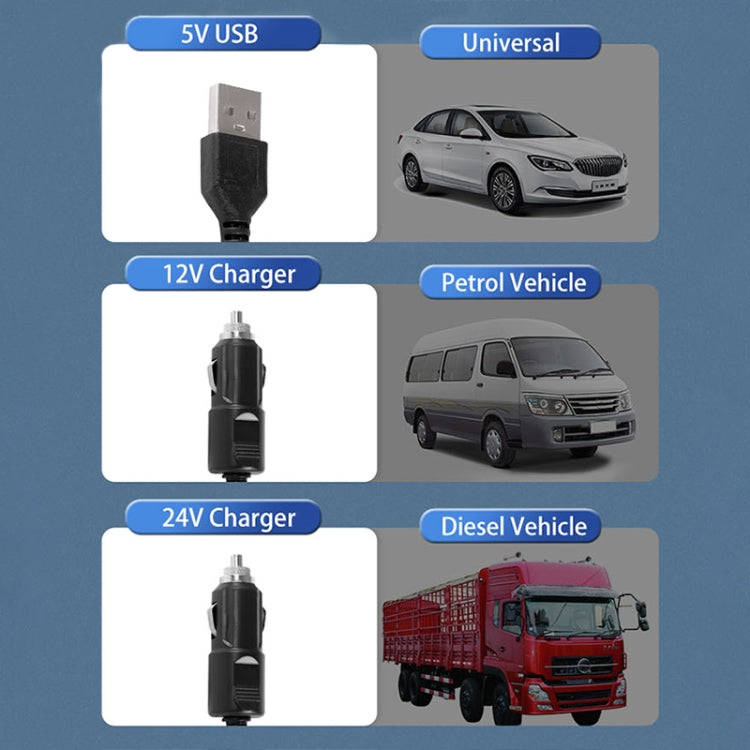 F622 Car Creative Folding Rotatable Double Head Electric Cooling Fan, Style:12V Cigarette Lighter