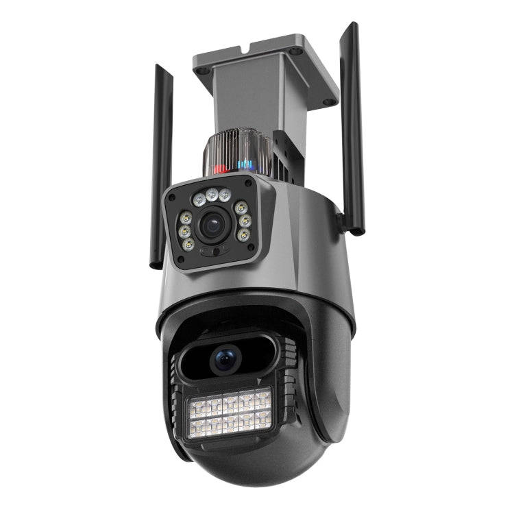QX81 Humanoid Recognition AI Alarm WIFI Spherical Dual 2MP IP Camera, Plug:EU Plug