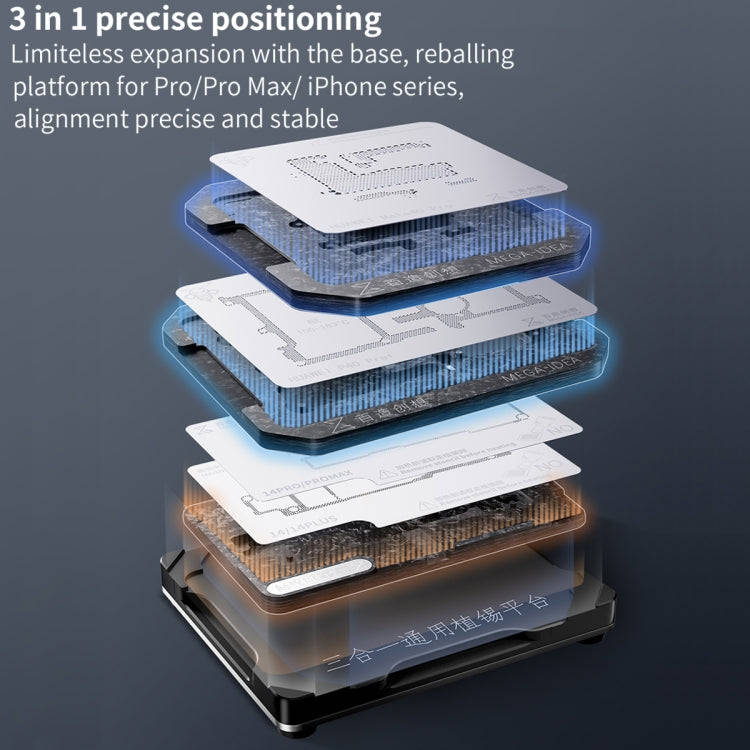 For iPhone 12 Series Qianli Mega-idea Multi-functional Middle Frame Positioning BGA Reballing Pla...