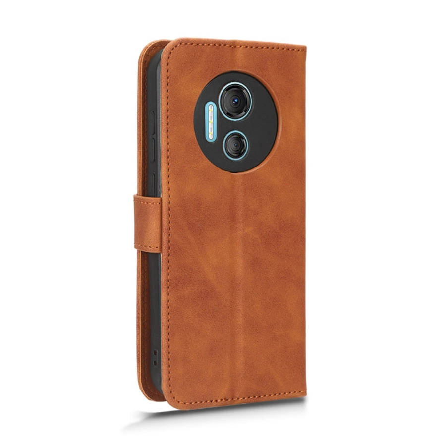 For Doogee X97 / X97 Pro Skin Feel Magnetic Flip Leather Phone Case(Brown)