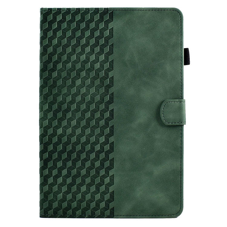 For Lenovo Tab P11 Gen 2 Rhombus Embossed Leather Tablet Case(Green)