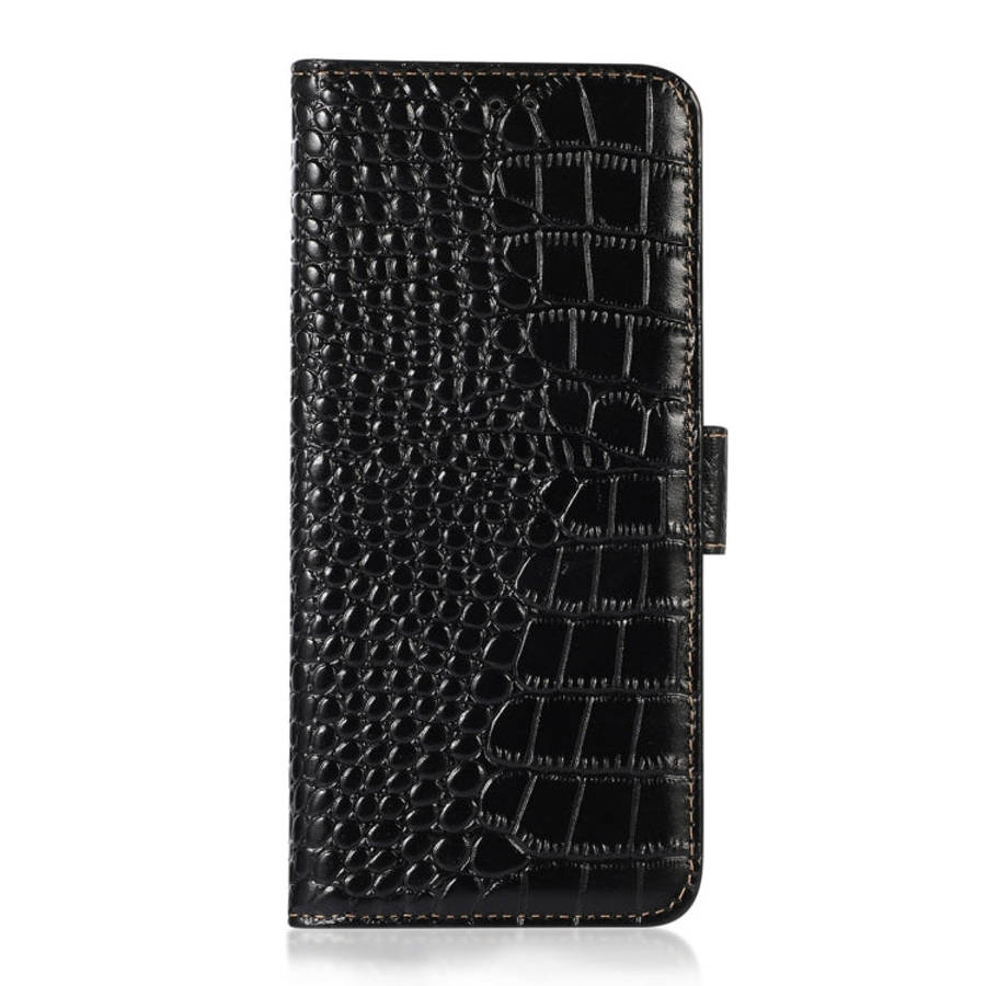 For Xiaomi Redmi Note 12 Turbo Crocodile Top Layer Cowhide Leather Phone Case(Black)