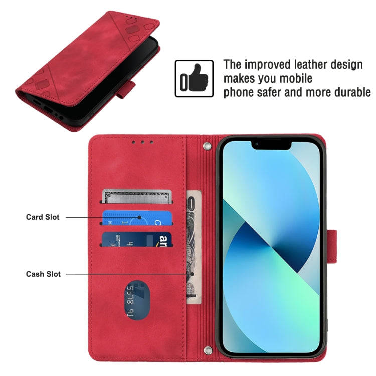 For Nokia G22 Skin-feel Embossed Leather Phone Case(Red)