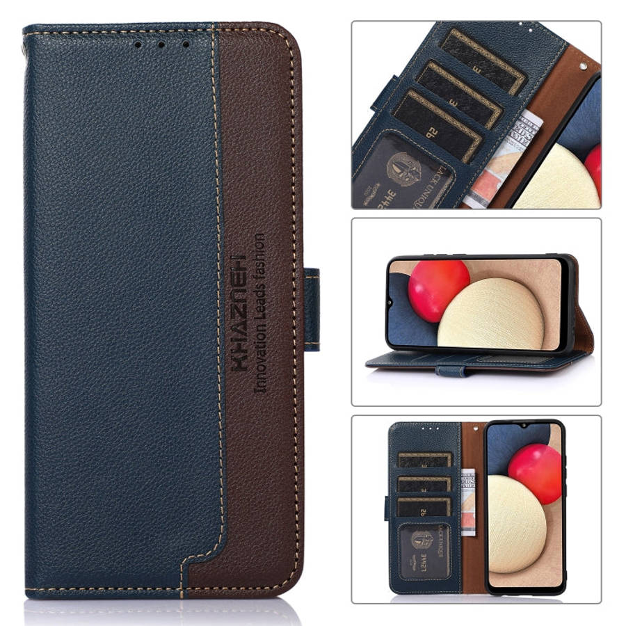 For Google Pixel 8 Pro KHAZNEH Litchi Texture Leather RFID Phone Case(Blue)