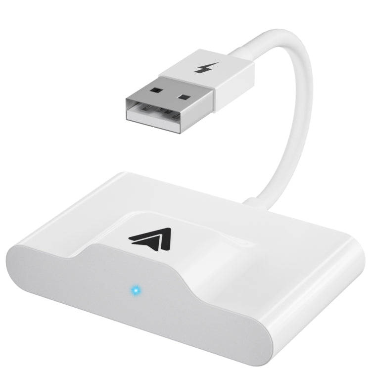 THT-020-3+ USB + USB-C / Type-C Wired to Wireless Carplay Adapter for Android Smartphone(White)