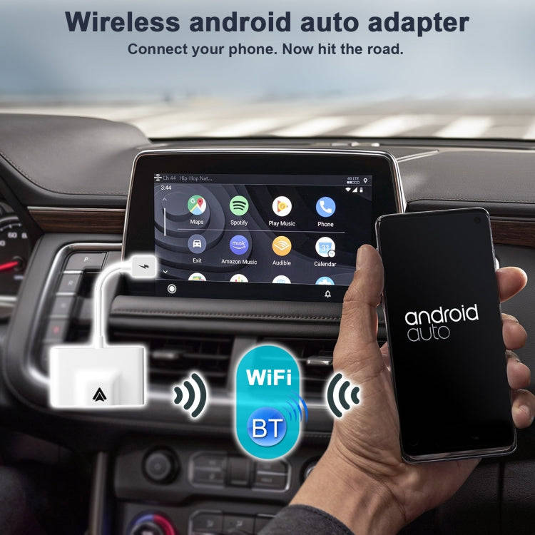 THT-020-3+ USB + USB-C / Type-C Wired to Wireless Carplay Adapter for Android Smartphone(White)