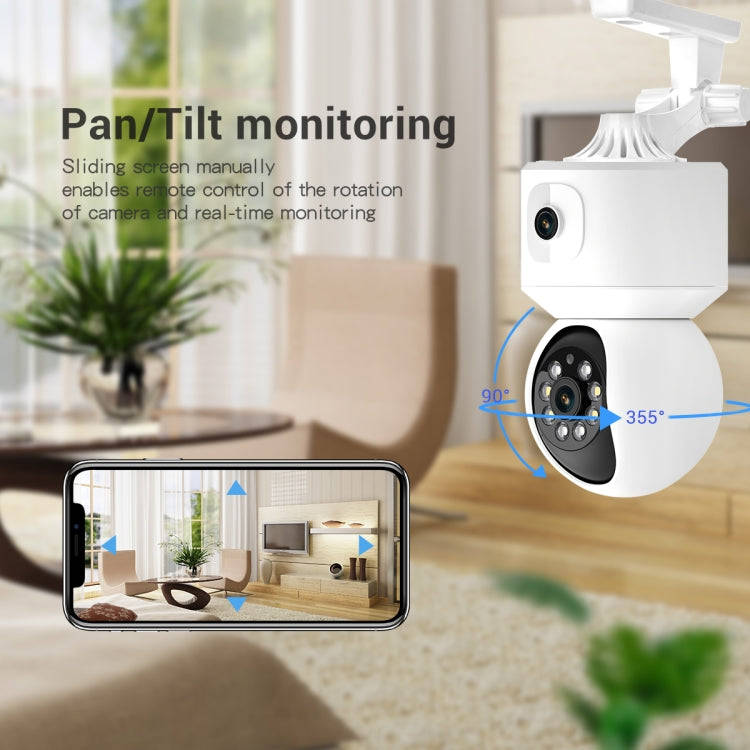 ESCAM QF010 2x2MP Dual Lens Dual Screen Surveillance WiFi Camera Support Two-way Voice & Motion D...