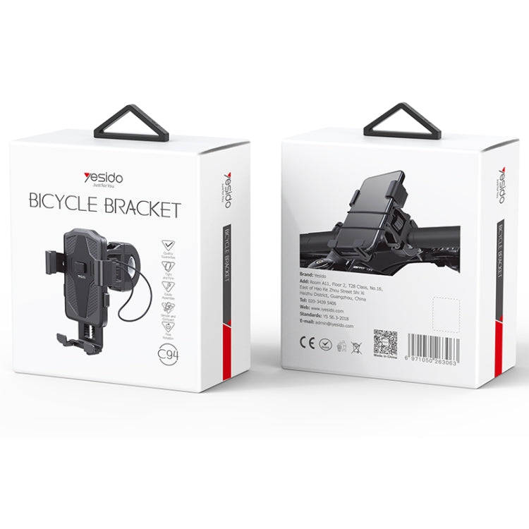 Yesido C94 Bicycle / Motorcycle Elastic Clip Phone Navigation Bracket(Black)