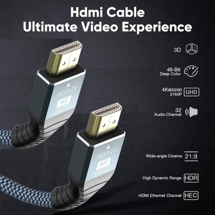 3m HDMI 2.0 Version 4K 60Hz HD Cable(Grey)