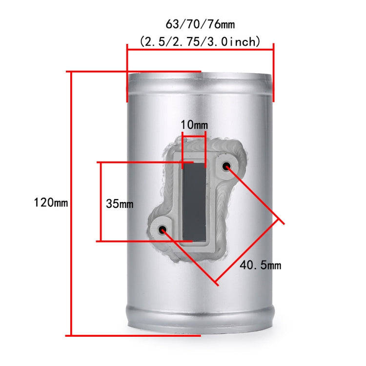 63mm XH-UN605 Car Modified Engine Air Flow Meter Flange Intake Sensor Base for Honda / Ford / Nissan