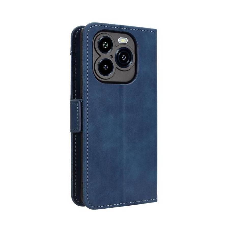 For Oukitel C65 / C65 Pro Skin Feel Calf Texture Card Slots Leather Phone Case(Blue)