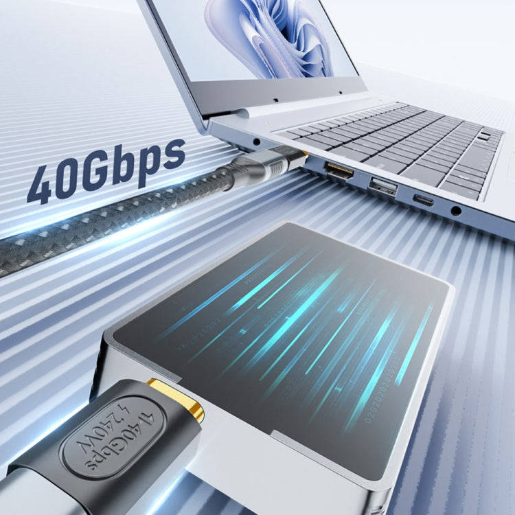 40Gbps 240W USB-C / Type-C Female to USB-C / Type-C Female Adapter(Black)
