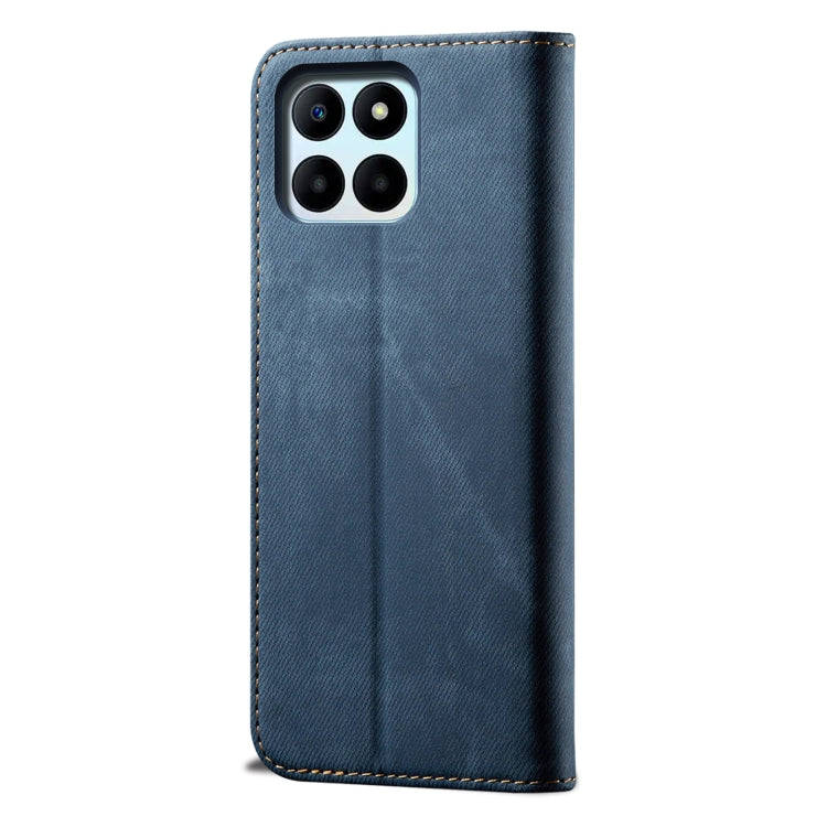 For Honor X6b 4G Global Denim Texture Flip Leather Phone Case(Blue)