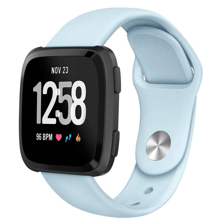 For Fitbit Versa 2 / Fitbit Versa / Fitbit Versa Lite Solid Color Silicone Watch Band, Size:L(Bab...