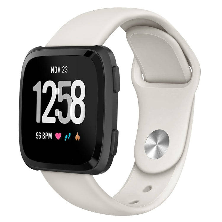 For Fitbit Versa 2 / Fitbit Versa / Fitbit Versa Lite Solid Color Silicone Watch Band, Size:L(Apr...