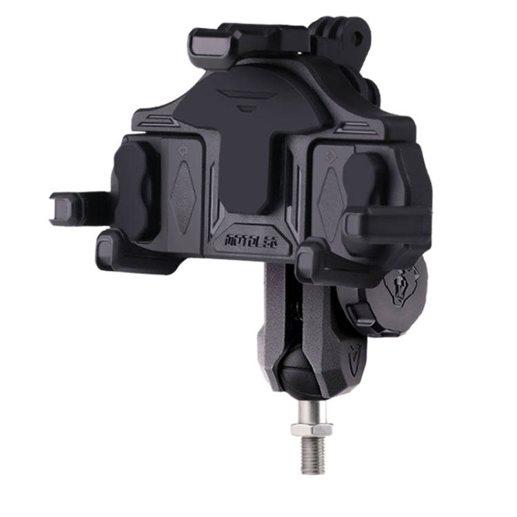 MOTOSLG Crab Motorcycle Phone Clamp Bracket M10 Ballhead Mount with Anti-theft Lock(Black)